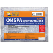 ФИБРА ЩЕЛЧЕСТОЙКАЯ 12мм ОПТИЛЮКС 0,6 кг добавка армирующая в бетон и растворы