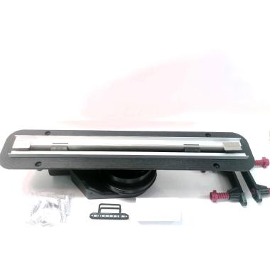 Трап ультратонкая модель с дизайн вставкой Evolux Slim 400*70