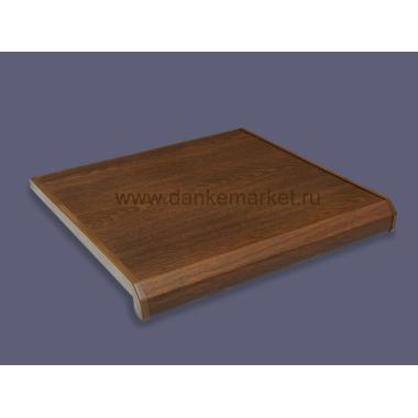 Подоконник Danke Орех матовый Komfort 700 мм с двумя капиносами