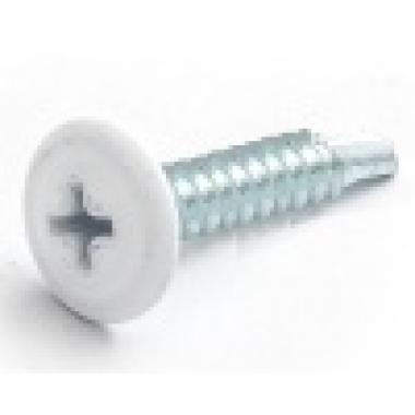 Саморез с прессшайбой, сверло, D 4,2 мм 32 мм сигнально белый (RAL 9003)