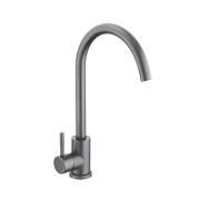 Смеситель для кухни шаровый, высокий излив,нерж.сталь,графит,Булат 511517 Антей