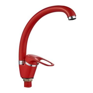 Смеситель для кухни шаровый, высокий излив,красный, G282456 Granada Gota Rocio
