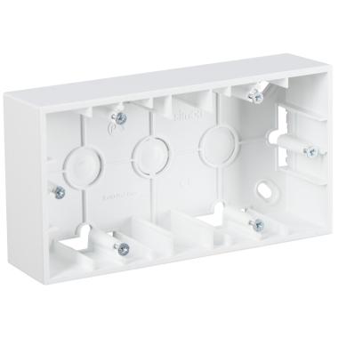 Коробка для накладного монтажа на 2 поста белый Simon15