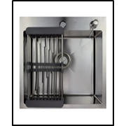 Мойка премиум нерж.сталь 3мм 500*440 с сифоном, дозатором, коландером Сатин Golden Fox