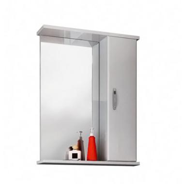 Шкаф зеркальный Бали 600 белый (Gota Rocio)