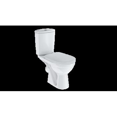 Унитаз-компакт Комфорт Люкс белый, кос.вып. нижний подв.2 реж. сиденье полипропилен (Киров)