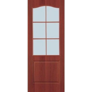 Дверь межкомнатная ламинир. остеклен. итальянский орех 600*2000 "Терри" г.Вологда РАСПРОДАЖА