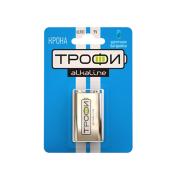 Батарейка 6LR61 крона, щелочная Трофи
