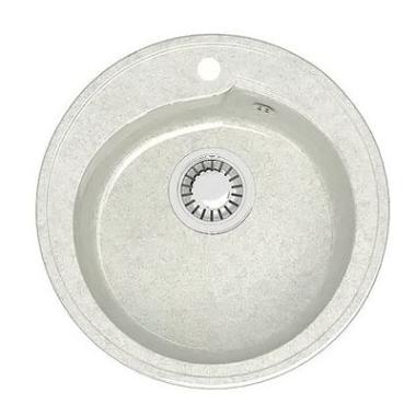 Мойка каменная Венди Z4Q15 (бел.гранит) глянец 435х435х200 с сифоном, герметиком Gota Rocio