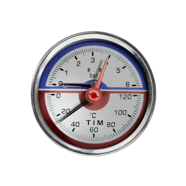 Термоманометр аксиальный 1/2 6 bar Y-80T-6