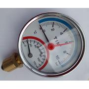 Термоманометр радиальный 1/2 10 bar Y-80-10