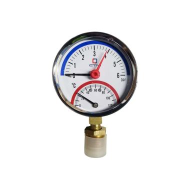 Термоманометр радиальный 1/2 6 bar Y-80T-6