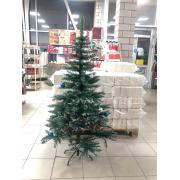 Елка "Морозное утро" 150 см, ПВХ, шишки, ягоды, белый иней, (350 веток), 184-822