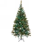 Елка "Золотая дымка", 180 см, ПВХ, зеленая с золотом, (480 веток), 184-770