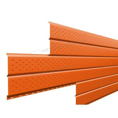 Софит металлический Lбрус перфорированый , Чистый оранжевый (RAL 2004), 15*240. 5,8 м ТОВАР НЕДЕЛИ