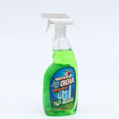 Средство для мытья стекол Золушка зеленое яблоко с тригером 0,75 л