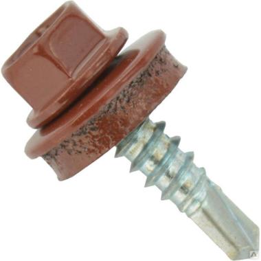 Саморез кровельный D 4.8 мм. 76 мм. Коррида (RAL 3009)