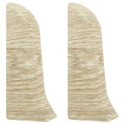 Торцевая заглушка для плинтуса, правая , 203, Дуб беленый, Идеал, Комфорт