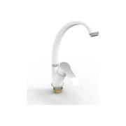Смеситель для кухни шаров с высоким изливом белый/хром, креп.гайка G092463 Catalonia GOTA ROCIO®