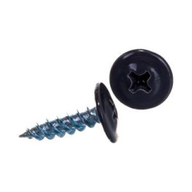 Саморез с прессшайбой, острый, D 4,2 мм 16 мм серый графит (RAL 7024)