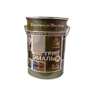 Эмаль-грунт по ржавчине 3в1 спелая вишня 6кг РАДУГА