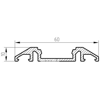 Витраж, ТПСК 6040 Профиль крышки (RAL 8017 6,0 м)