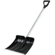 Лопата для уборки снега "Снежинка" пластиковая, алюминиевый черенок 365х380x1450 мм (100158)