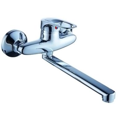 Смеситель для кухни шаровый пристенный, нижний излив, Вега D467025, Антей