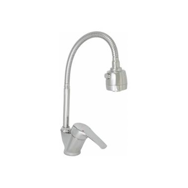 Смеситель для кухни шар. с гибким регулирующим изливом 2-реж.аэрат гайка D 35, 232514,Flex Gota