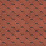 Гибкая черепица Кадриль Соната-Технониколь Шинглас, Красный бленд (упаковка:22шт/3м2;поддон:792 шт)