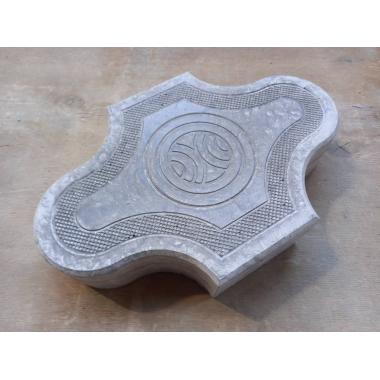 Плитка тротуарная "Рокко" (цвет серый, 5,2кг/1шт, 26шт/1м2)