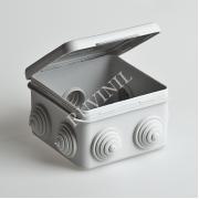 Коробка распаячная 80х80х50мм ОП крышка 7вх. IP54 Серый