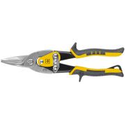 Ножницы по металлу 250 мм, прямые, усиленные crmo, прорезиненные ручки, ФИТ Профи