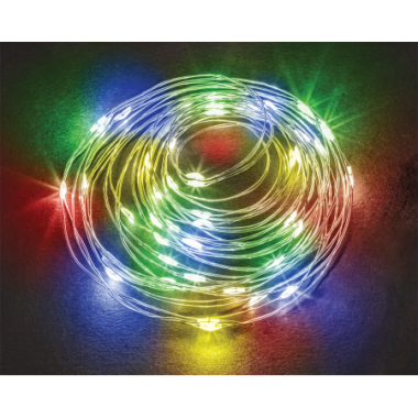 Эл. гирлянда Нить на батарейках,10.2 м Разноцвет. Navigator