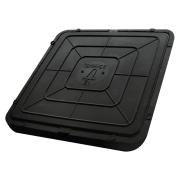 Люк полимерно-песчаный, тип Л, КВАДРАТНЫЙ, черный, (без ручек), размер нар.665/вн.550, вес 30кг