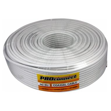 Кабель RG-6U 75 Ом белый Proconnect (продажа кратно 1 м)