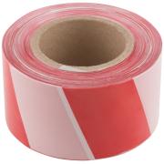 Лента сигнальная (красно-белая) 75 мм х 250 м Курс