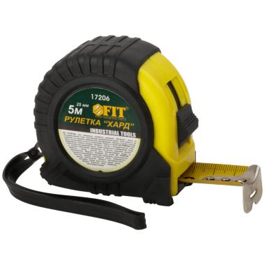 Рулетка 3 м x 16 мм, прорезиненная, "Хард", FIT