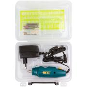 Гравировальная машина мини 12 Вт; 12000 об/мин; 3,2 мм; адаптер; набор насадок; пластик. кейс