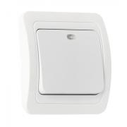 Выключатель"Марс"1СП белый подсветка "Smartbuy"