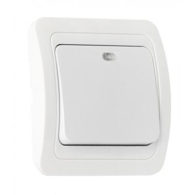 Выключатель"Марс"1СП белый подсветка "Smartbuy"