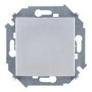 Выключатель"Simon"1СП алюминий под рамку