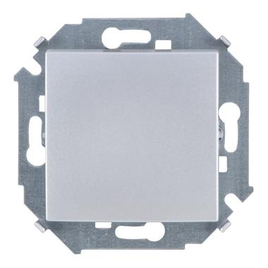 Выключатель"Simon"1СП алюминий под рамку
