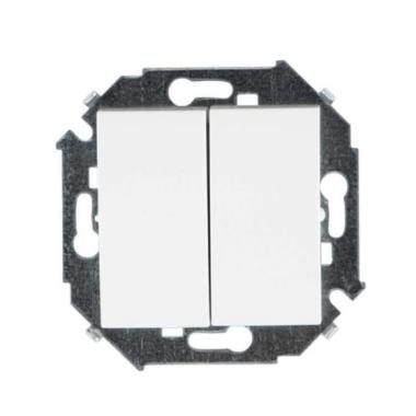 Выключатель"Simon"2СП белый под рамку