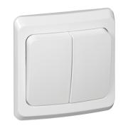Выключатель"Этюд" 2СП белый