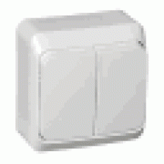 Выключатель"Этюд" 2ОП белый