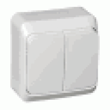 Выключатель"Этюд" 2ОП белый