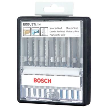 Набор пилок для электролобзика BOSCH Robust Line Wood and Metal (2607010542) 10 шт.