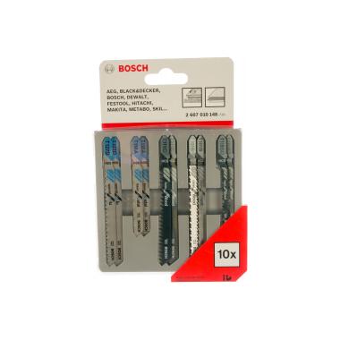 Набор пилок BOSCH 10 шт. дерево\\пластик\\металл\\алюм.