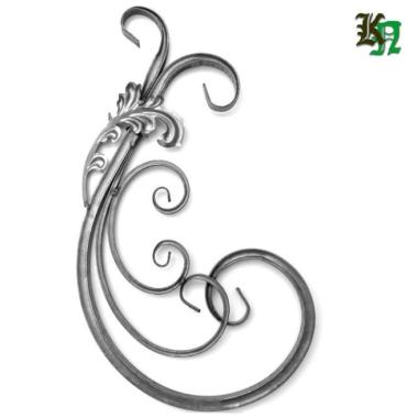 Ковка Композиционный орнамент, левый, 741х401мм, тр.15х15 и 10х10мм. 843.03